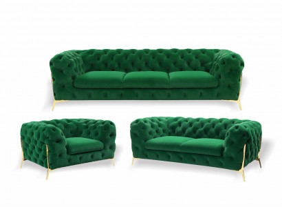 Chesterfield 3 seater couch upholstery fabric sofas seating living room sofa velvet new